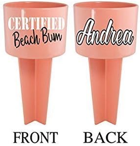 Beach Spike- Custom Beach Drink and Cellphone Holder (Personalize with any Monogram!)