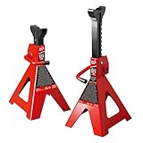 Torin Big Red Steel Jack Stands: 12 Ton (24,000 lb) Capacity, 1 Pair
