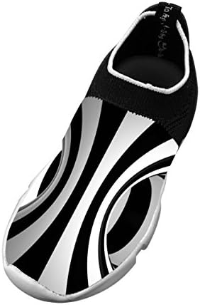 XieZbd Children's Black and White Cool Fly Knit Sneaker Shoes 1 D(M) US Big kid