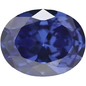 HBHBSQ 10Pcs Oval Cut Loose Synthetic Cubic Zirconia Stones | Oval Brilliant Cut Synthetic CZ Stones for Rings Earrings Brace