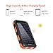 20000mAh Solar Power Bank Solar Charger Waterproof Portable Battery Charger with Compass for iPad iPhone Android Cellphones (Orange)