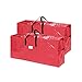 Set of 2 Christmas Tree Storage Bags - Fits 9-Foot Artificial Tree Each - Protect Holiday Decorations from Moisture and Damage by Elf Stor (Red)