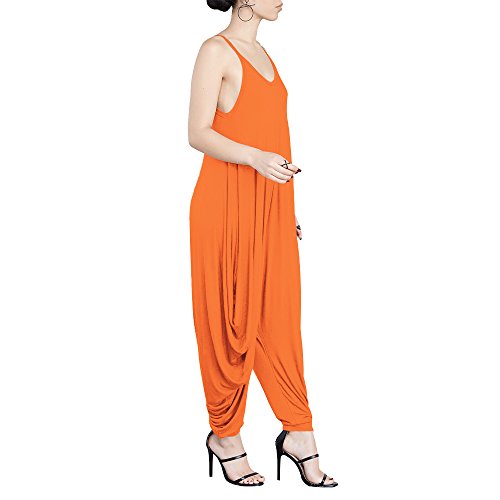 image for Dreamskull Women's Punk Spaghetti Strap Jumpsuit V Neckline Comfy Loos
