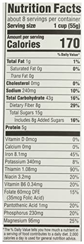 365 BY WHOLE FOODS MARKET, RAISIN BRAN CEREAL, VEGAN, LOW-FAT, 15 OUNCE