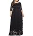 Eternatastic Womens Floral Lace 2/3 Sleeves Maxi Dress Plus Size Evening Party Dress
