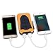 Foreverrise Solar Charger 15000mAh High Capacity Solar Panel Power Bank Portable Battery Pack Bright LED lights Dual USB Solar Battery Charger for Cell Phone,Tablet and othersUSB Devices(Orange)