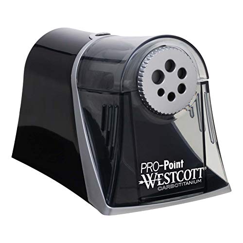 Westcott PRO-Point CarboTitanium Axis Multi Dial Heavy Duty Electric Sharpener, Black