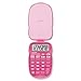Sharp ELS10BBL Translucent 8-Digit Calculator with Hard Protective Cover, Battery Powered LCD Display, Small Pocket Calculator for Students and Professionals, Pink