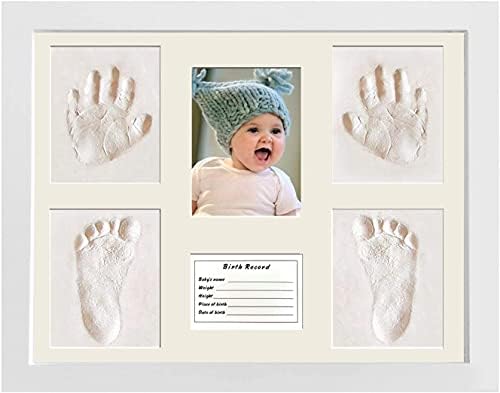 Womdee Baby Clay Handprint Footprint Kit Picture Frame, Perfect