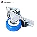SPACECARE 2 Inches Caster Wheels, Heavy Duty Locking Casters with Brake Set of 4, 800Lbs with 360 Degree No Noise Swivel Plate Castors