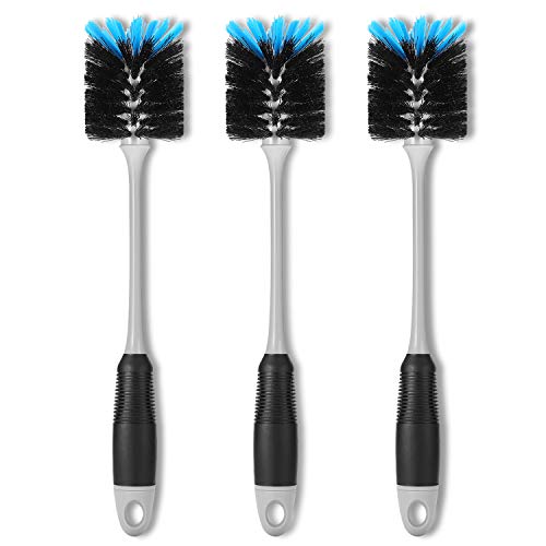 Bottle Brush with Nipple Cleaner, Long Handle Water Bottle Scrubbing Brush, Built for Cleaning