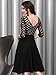 Miusol Women's Casual Polka Dot 2/3 1950'S Style Sleeve Party Swing Dress,X-Large,Black