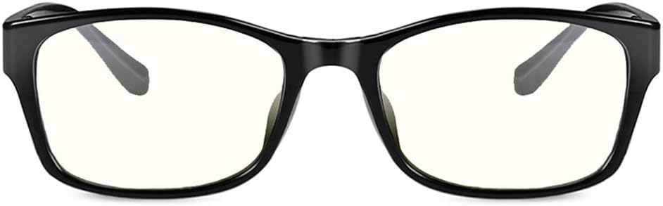 Blue Light Blocking Computer Glasses, Nouritty Eyewear Anti Eyestrain Headaches Sleep Better, Anti-Scratch (Black S)
