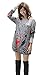 Cinqueint Women's Crew Neck Pattern Tunic Basic Pullover Jumper Sweater Style 1#