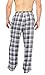 Men’s Woven Plaid PJ Pants - Pajamas in Bamboo Viscose by Texere (Hypnotique, Black/Gray, Medium) Holiday Gift for Guys MB0201-1KG-M