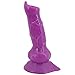 Romi Realistic Dildo Artificial Wolf Penis G-spot Stimulation Prostate Massager Anal Butt Plug for Women Men Couples (Purple)