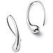ANDI ROSE Fashion Jewelry Teardrop Drop Hoop 925 Sterling Silver Earrings for Women Girls (Large, 925 silver plated)