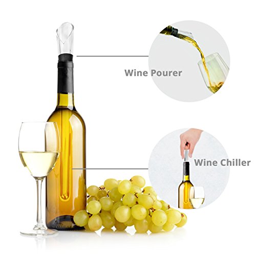 image for Vinetto Wine Lover’s Set: Premium Set Of Wine Aerator, Wine Chiller,