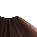 Lanzom Women's Classic Elastic 3-Layered Tulle Tutu Skirt Ballet Party Costume (Brown)
