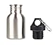 Douper Single Wall Stainless Steel Water Bottle Jar Eco-Friendly Wide Mouth 12floz Capacity Brushed Metal Silver