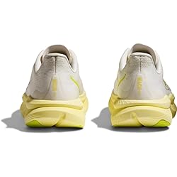 Hoka Women's Mach 6 Sneaker, White/Neon Citrus, 7.5