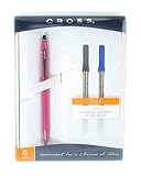 Cross Click Pearlescent Pink Gel Ink Pen + 2 Free Refills