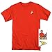 Popfunk Star Trek Engineering Uniform Shirt & Stickers (Red, Medium)