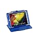 i-UniK HP 8 Model 1401US Tablet Slim Folio Protection Case Bonus Stylus Pen (Blue)