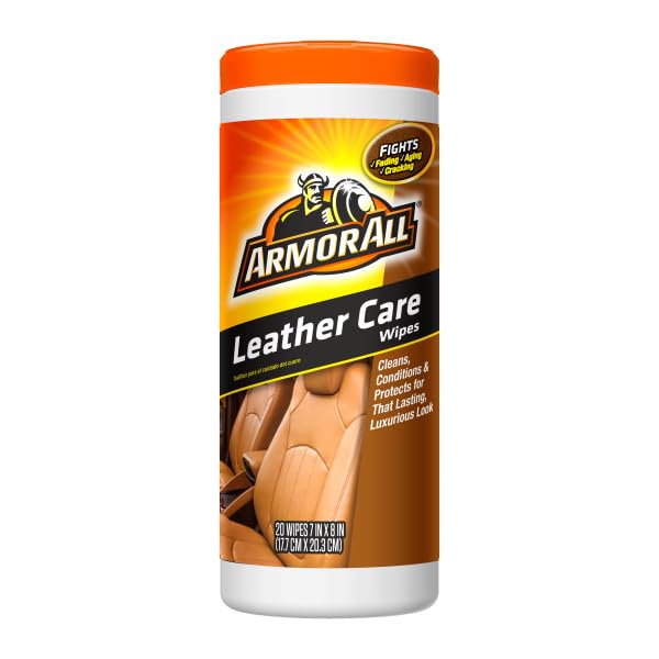 Photo 1 of Armor All Car Interior Cleaner Leather Wipes - Cleaning for Cars & Truck & Motorcycle, 20 Count (Pack of 6), 10881