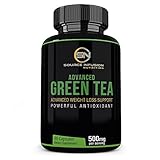 Green Tea Extract with egcg supplement for Effective Weight Loss - 500mg of extract capsules to Boost Metabolism - Fat Burner Caffeine for Energy - Antioxidant & Free Radical Scavenger - GMP Certified