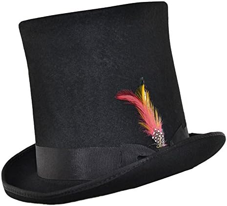 Express Hats Stove Pipe, Lincoln, Victorian, Steam Punk Wool Felt Tall Top Hat