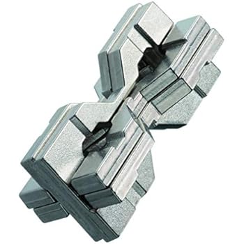 Bepuzzled Hourglass Hanayama Cast Metal Brain Teaser Puzzle (Level 6) Puzzles for Kids and Adults Ages 12 and Up