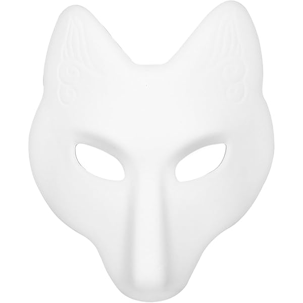 YJZQ Fox ask Furry Fox Half Face Veil Fancy Dress Eye ask Fox Costue
