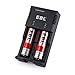 EBL 18650 3.7V Li-ion Rechargeable Batteries 4 Counts with iQuick 18650 16340 14500 Battery Charger