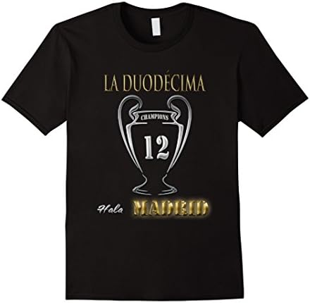 Mens LA DUODECIMA HALA MADRID 2017 T-shirt Medium Black