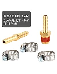 Hromee 20 piezas Pistola de soplado de aire NPT de 1 4 de pulgada y accesorios de latón con agujas de inflado del neumático Compresor y tapones de compresor de aire del mandril Juego de reparación de la empalmadora de mangueras con empalmador de púas y ab