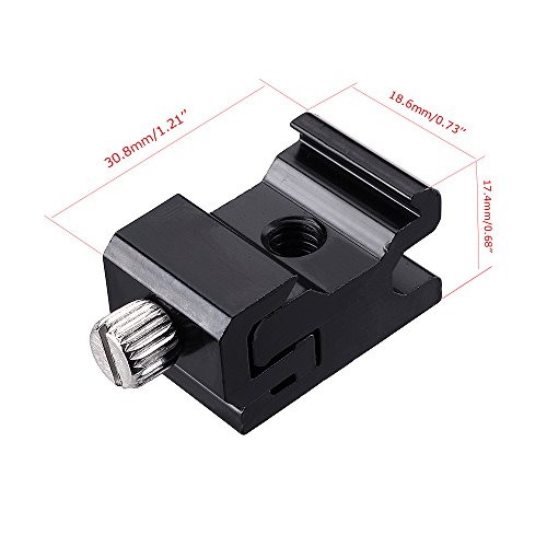 FOTYRIG Kamera 1/4" Blitzschuh Adapter Stativanschluss Schuh Mount Adapter Halter Halterung Montieren Fotostudio Zubehör, DASS durch die Verbindung von Zwei DSLR Kameras-4 Stück – Bild 7