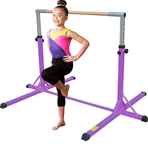 XTEK Gym Pro Gymnastics Bar Adjustable Height Kip Bar with Added