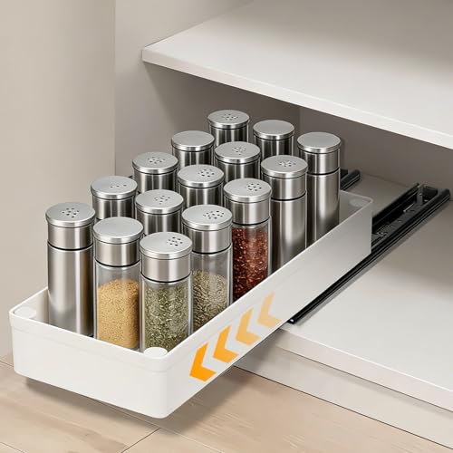 VINATO Removable Drawers for Kitchen, Removable Drawers for Cabinets – 37.5 x 13 x 5 cm, Removable Cupboard Tray, Removable Kitchen Organizer, Mounting with Adhesive Tape or Screws