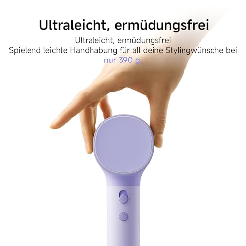 Laifen NEO Hair Dryer 22m/s High Speed Hair Dryer with 110,000RPM Motor, 390g Lightweight, 59dB Quiet, 200 Million Negative Ions, Includes Diffuser & Straightening Nozzle (Pastel Purple)