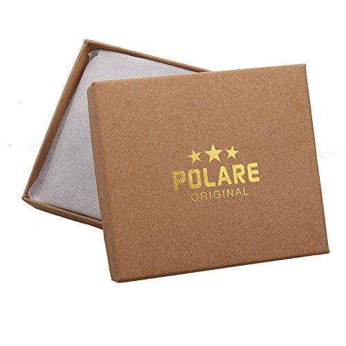 Polare Men's RFID Blocking Vintage Italian Genuine Leather Slim Bifold Wallet Handmade (Small Black)
