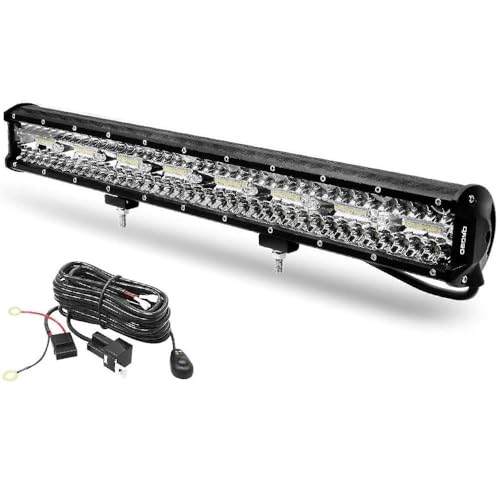 OEDRO 22 Inch LED Light Bar Spot Flood Combo Tri-Row LED Driving Light, IP68 Of…