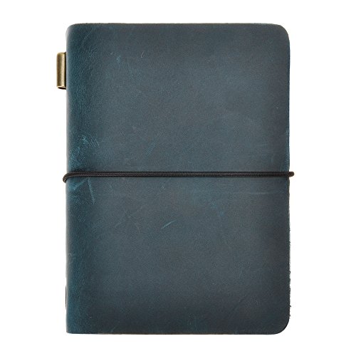 Handmade refillable leather writing journal traveler no…