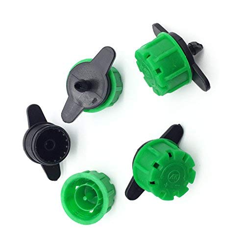 KORAM 140GPH Adjustable Big Drippers 8 Spray Hole Irrigation Sprinklers Emitter Non-Pressure Compensating Watering On 1/4\