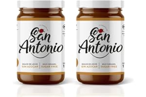 LA VAQUITA DE SAN ANTONIO San Antonio Dulce de Leche Classic Milk Caramel Spread - No Added Sugar, Gluten & Lactose Free Dessert Filling & Toppings, Ideal for Ice Cream, Cake, Coffee, Pancakes, Fruit Dip - 15 oz, Pack of 2