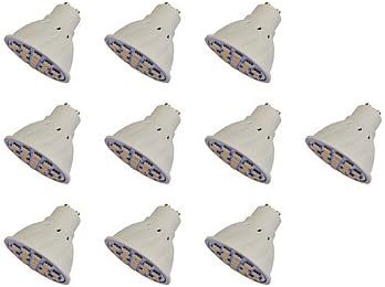 2.5W LED Spotlight GU10 21 SMD 5050 260-300 lm Warm White AC220-240V 10Pcs , 220-240v