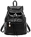 Coofit Women's PU Leather Backpack Drawstring Shoulder Bag Daypack for Girls