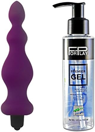Adrien Lastic Amuse Vibrating Massager and Premium Ultra Smooth Water-based Personal Lubricant Forplay Premier Gel 5 OZ