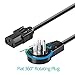 Maximm Monitor Computer Power Cord 3 Ft Flat Plug 360° Rotating PC Cable 3 Prong for, Desktop, Printer, Scanner, 16 AWG NEMA 5-15P to IEC13 - UL Certified