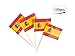 JBCD Spain Toothpick Flag Spanish Mini Small Cupcake Topper Flags, 100pcs